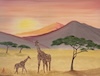 African savana with Giraffe