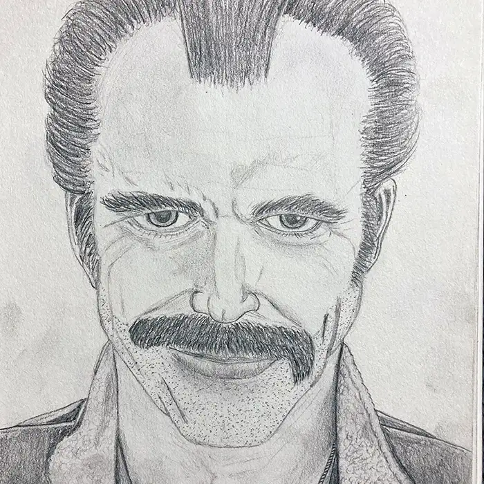 Pencil sketch, Steven Ogg